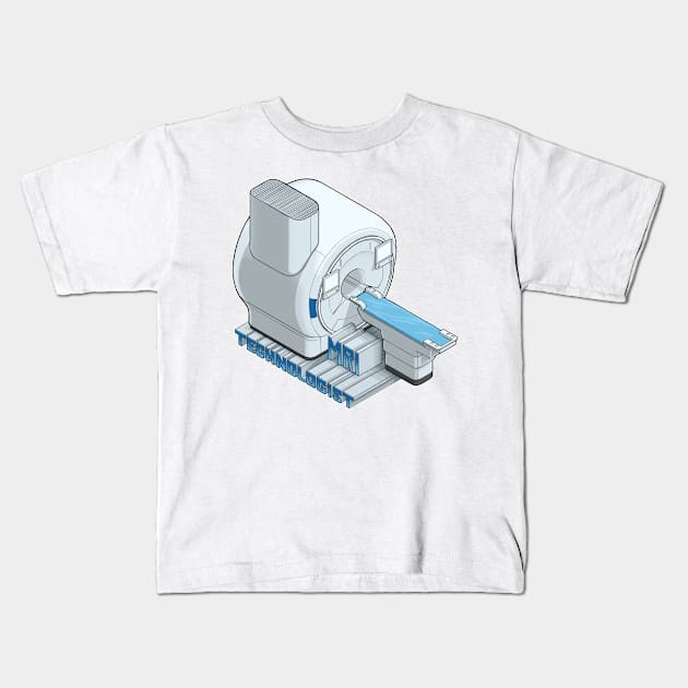 MRI technologist isometric illustration Kids T-Shirt by daddymactinus